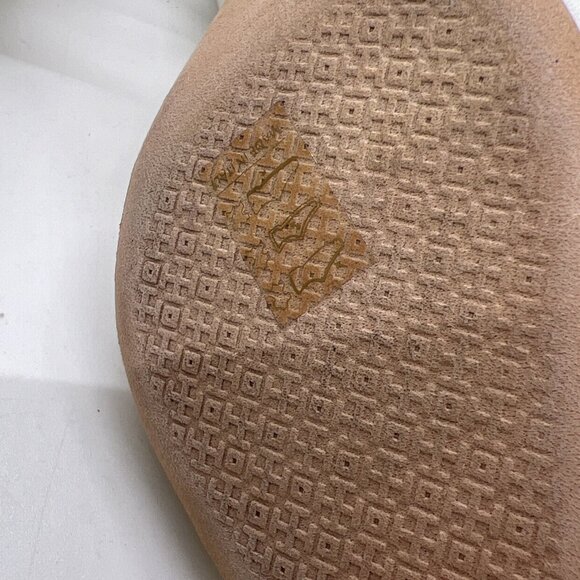 Tory Burch PENELOPE CAP TOE Pumps Leather Patent Ivory Heels - Picture 10 of 12